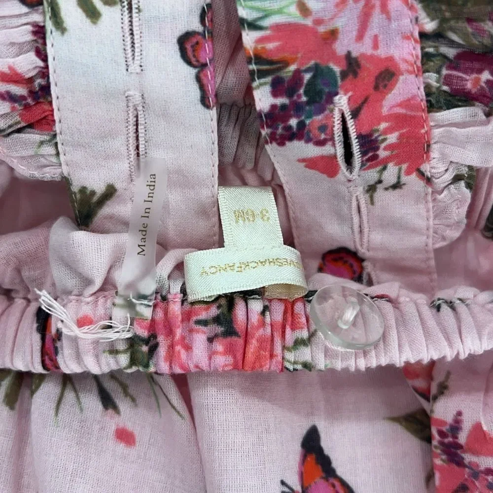 NWOT LOVESHACKFANCY BABY CANTARA PINAFORE - ROSEMARY MAUVE 6-12M